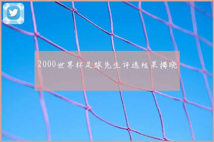 2000世界杯足球先生评选结果揭晓